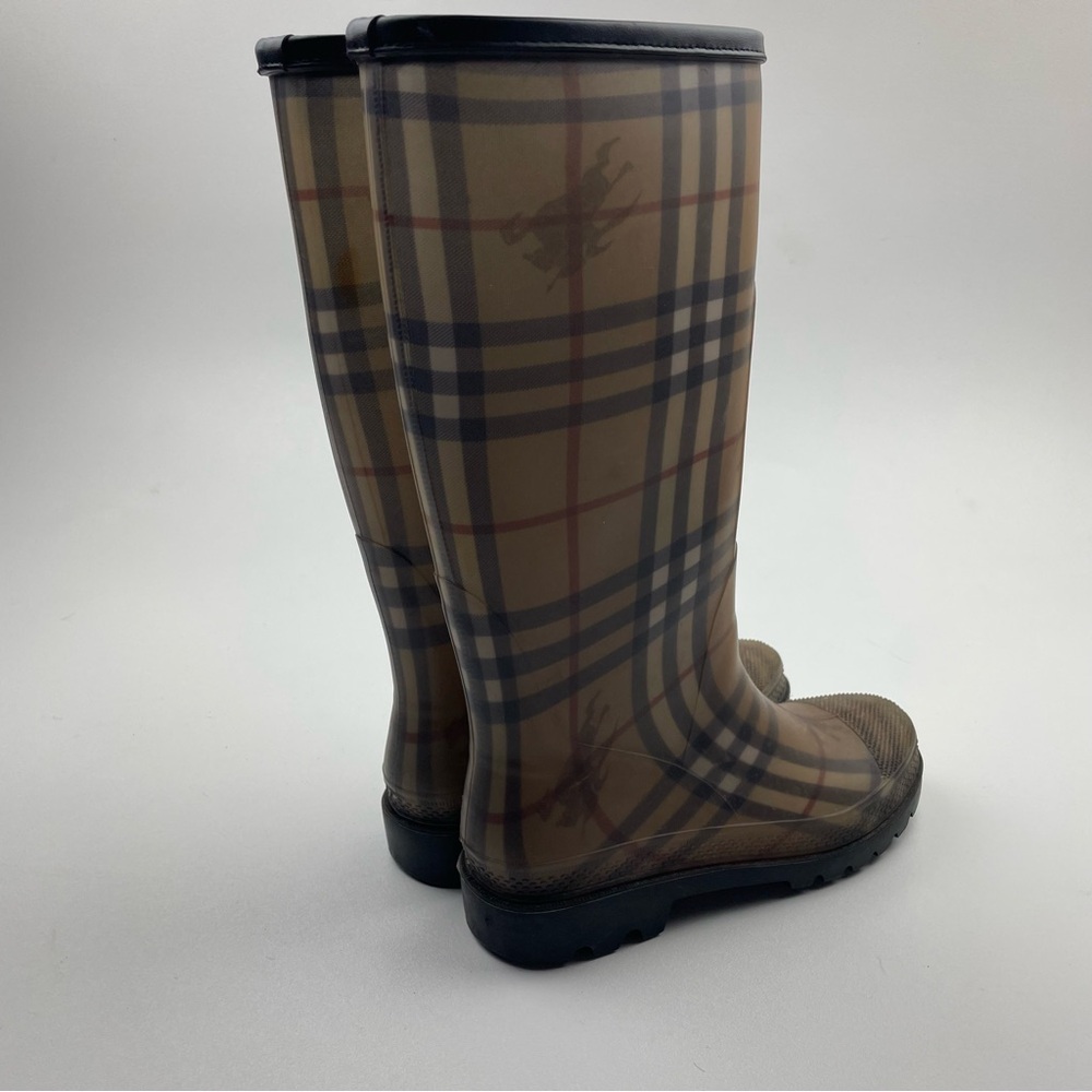 Burberry Nova Check Rain Boots Made in Italy Women’s Size 37EU 5UK) 6US) - Picture 4 of 10